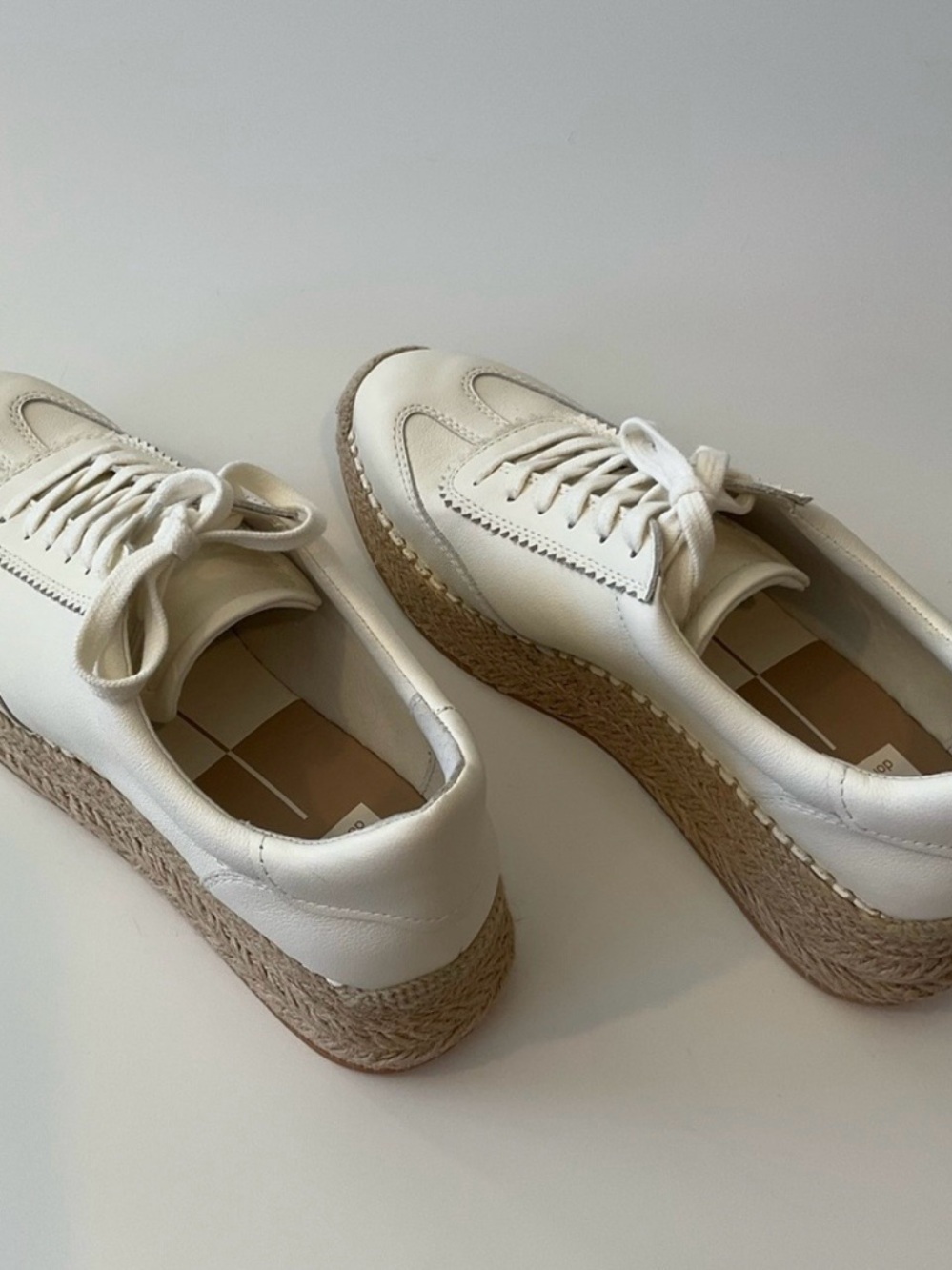 NWT Dolce Vita White Platform Jaja Espadrille Wedge Sneaker - Size: 9.5 - Picture 9 of 14